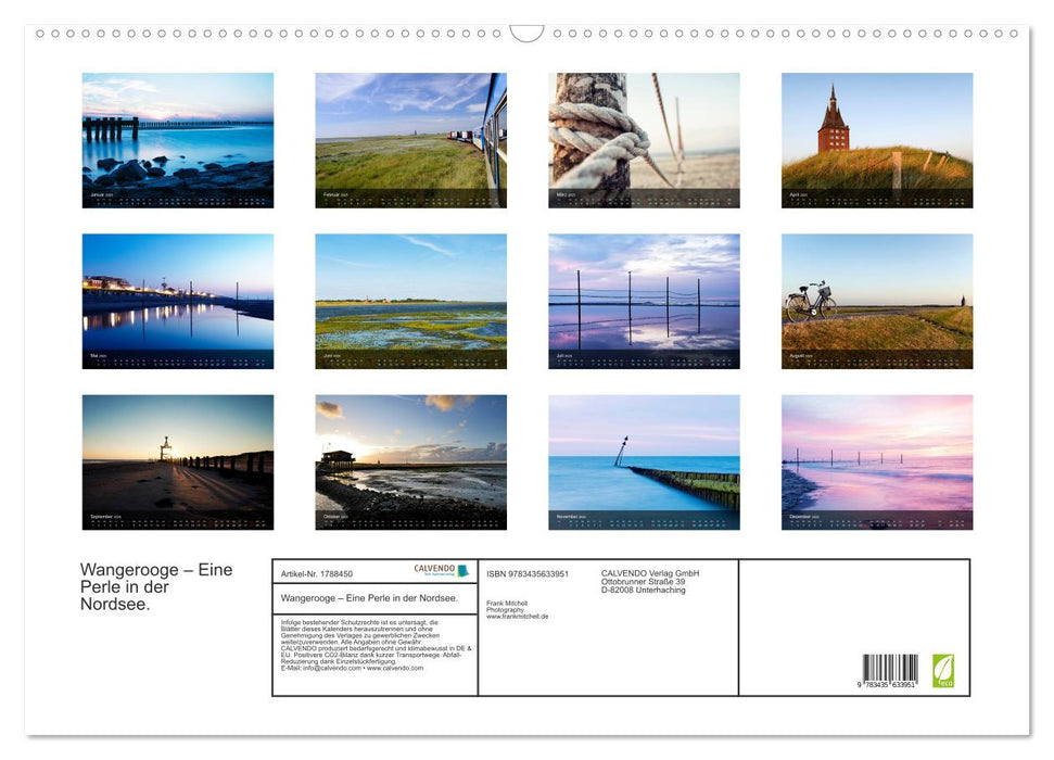 Wangerooge – Eine Perle in der Nordsee. (CALVENDO Wandkalender 2025)