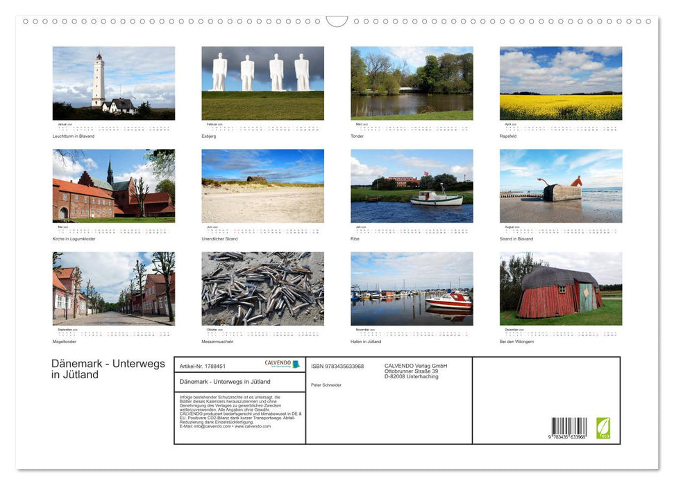 Dänemark - Unterwegs in Jütland (CALVENDO Wandkalender 2025)