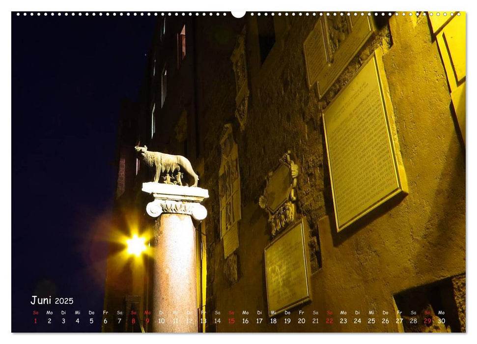 Rom bei Nacht (CALVENDO Premium Wandkalender 2025)