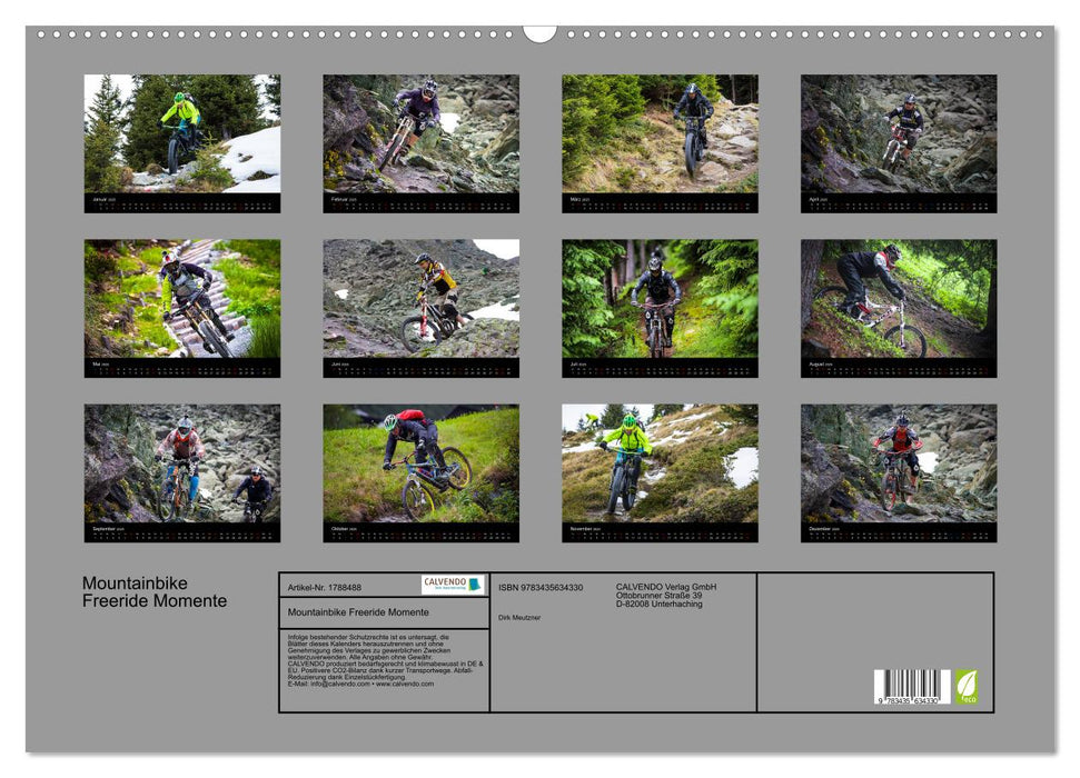 Mountainbike Freeride Momente (CALVENDO Wandkalender 2025)