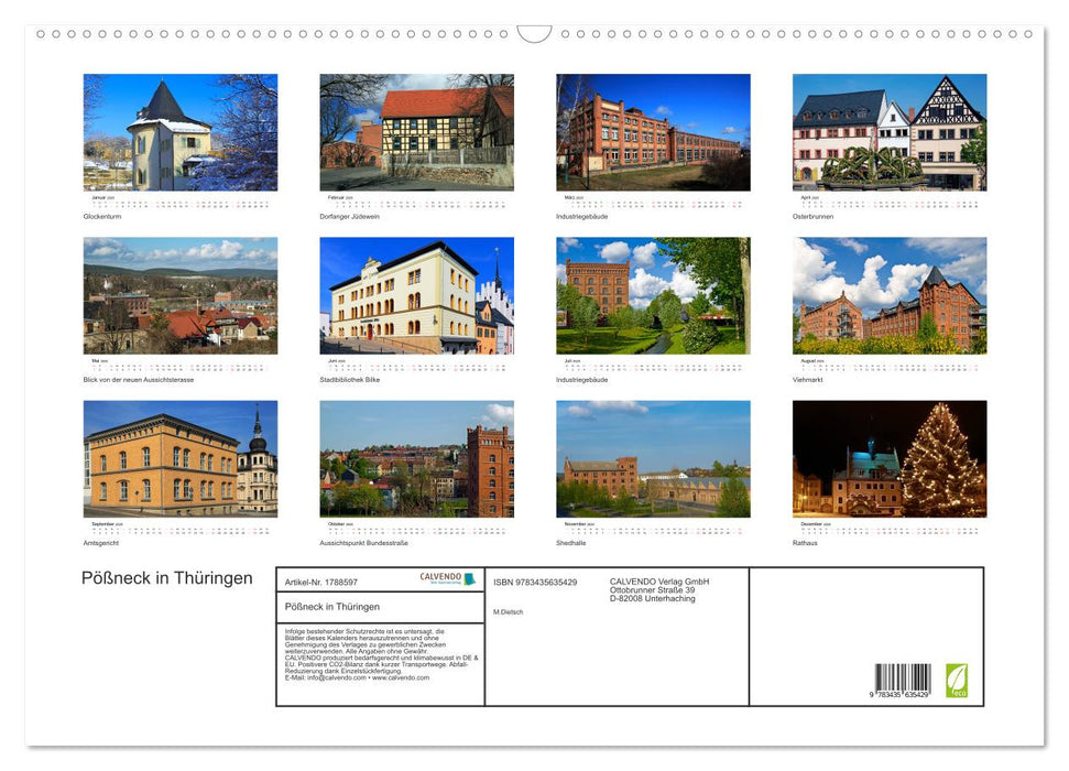 Pößneck in Thüringen (CALVENDO Wandkalender 2025)