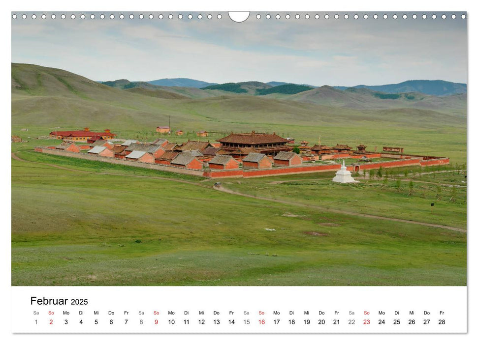 Mongolei entdecken - Landschaften und Klöster (CALVENDO Wandkalender 2025)