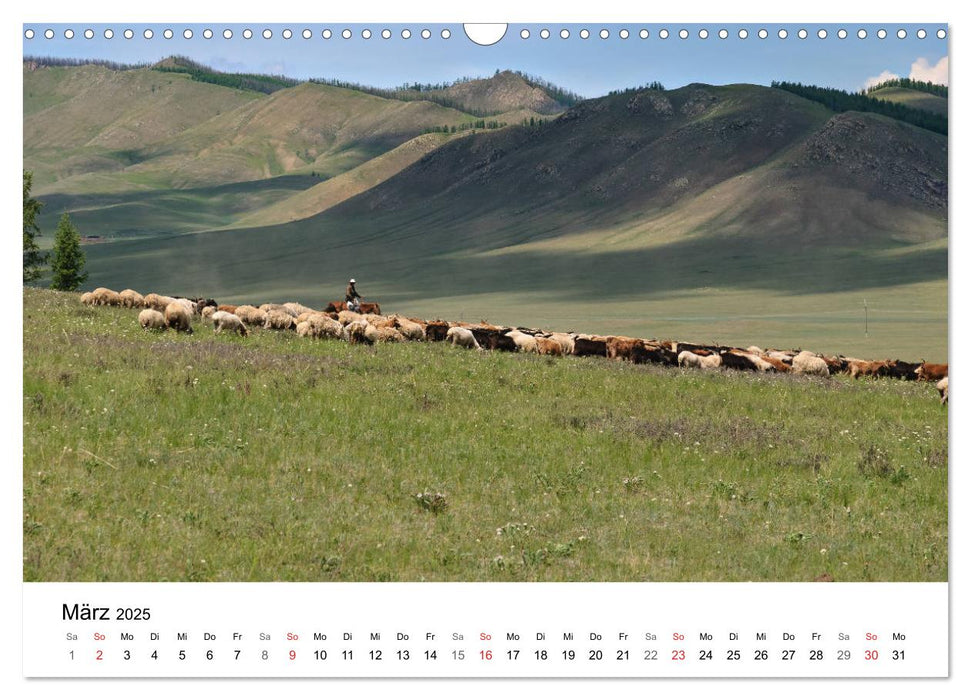 Mongolei entdecken - Landschaften und Klöster (CALVENDO Wandkalender 2025)