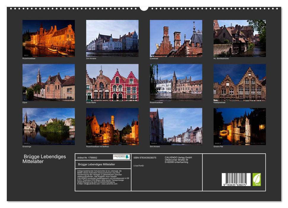 Brügge Lebendiges Mittelalter (CALVENDO Premium Wandkalender 2025)