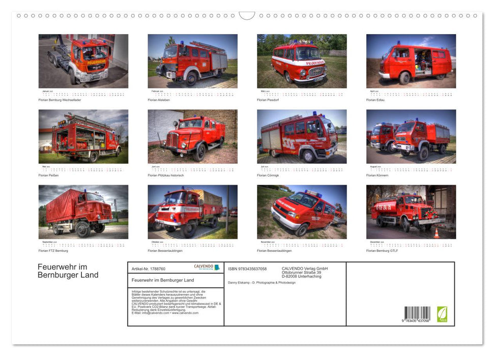 Feuerwehr im Bernburger Land (CALVENDO Wandkalender 2025)