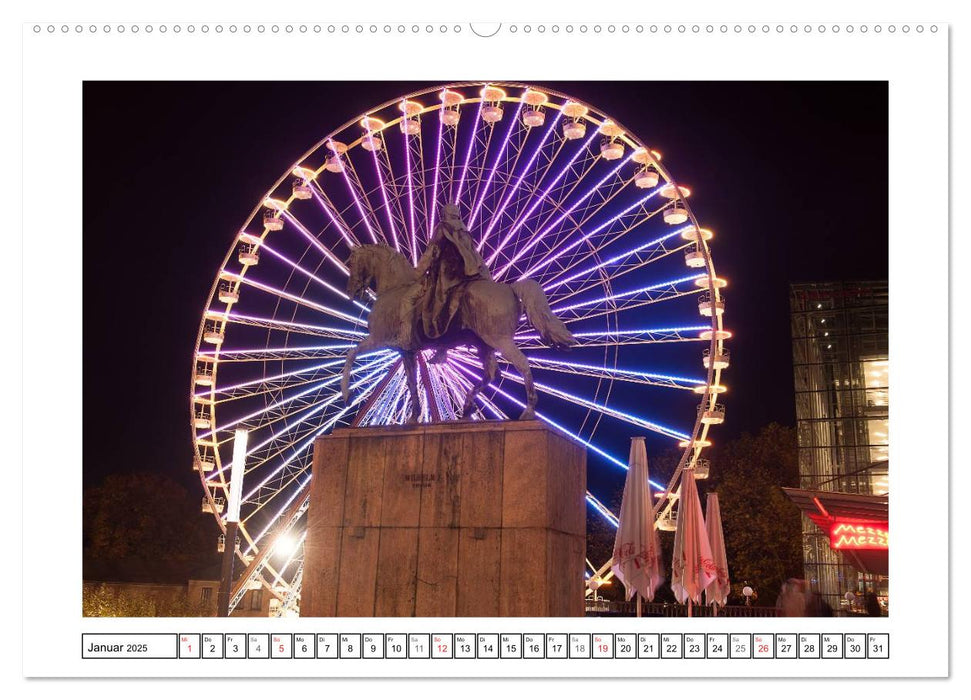 Wenn es Abend wird an Rhein und Ruhr (CALVENDO Wandkalender 2025)