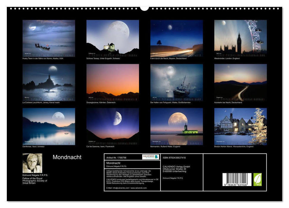 Mondnacht (CALVENDO Premium Wandkalender 2025)