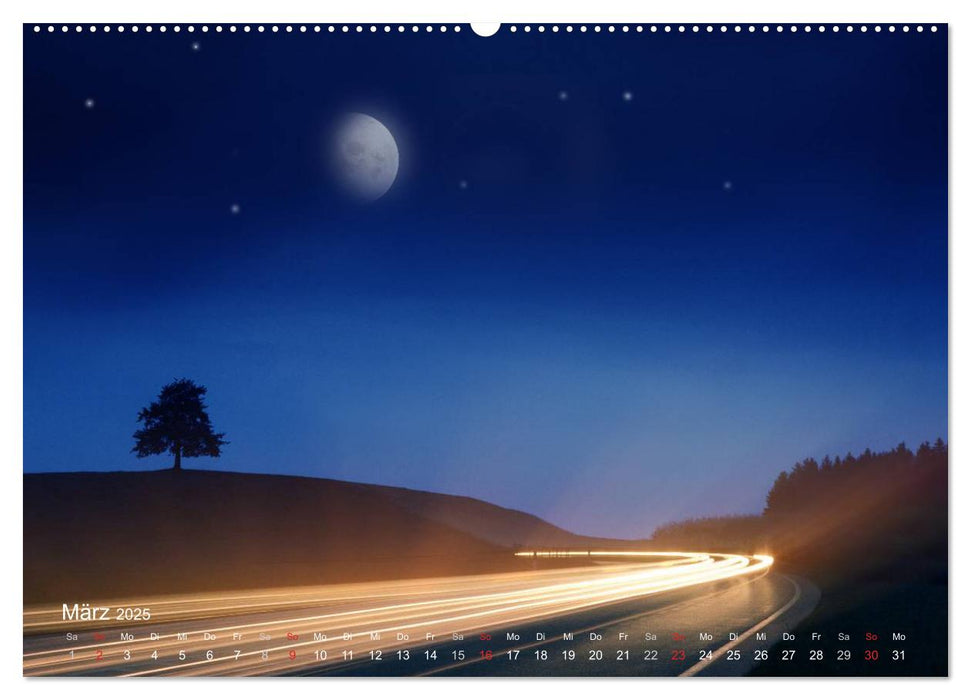 Mondnacht (CALVENDO Premium Wandkalender 2025)