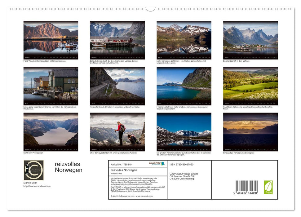 reizvolles Norwegen (CALVENDO Premium Wandkalender 2025)