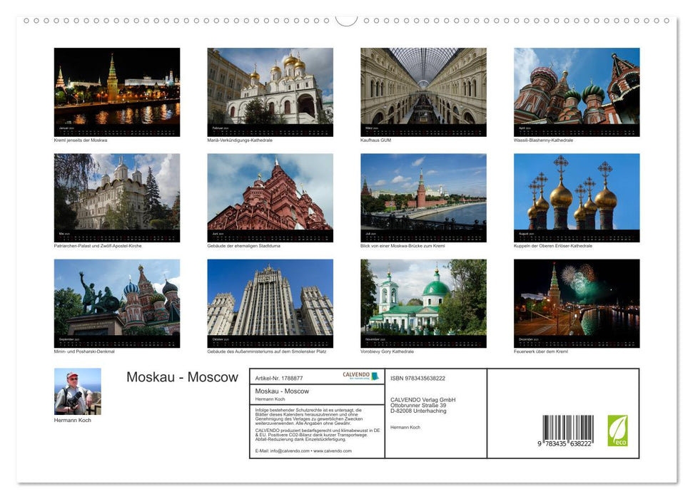 Moskau - Moscow (CALVENDO Premium Wandkalender 2025)