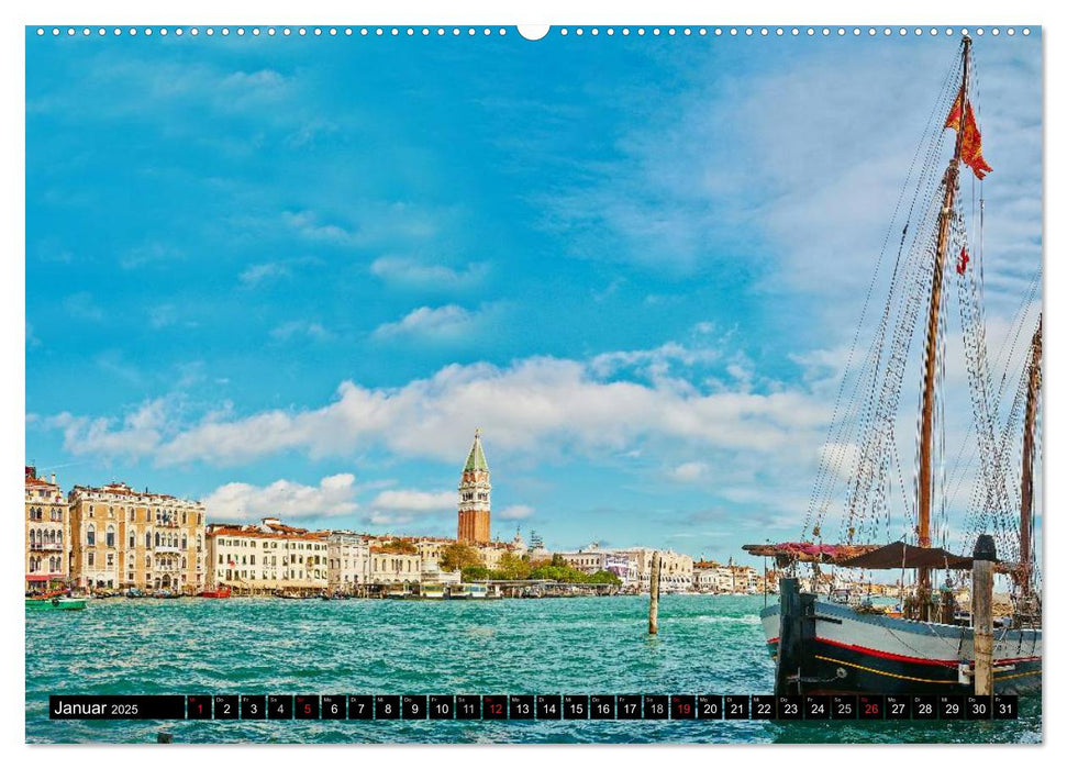 Besuch in Venedig (CALVENDO Premium Wandkalender 2025)