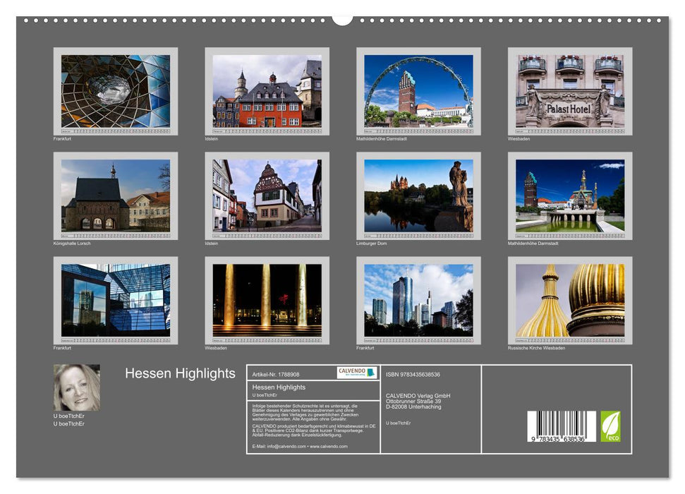 Hessen Highlights (CALVENDO Premium Wandkalender 2025)