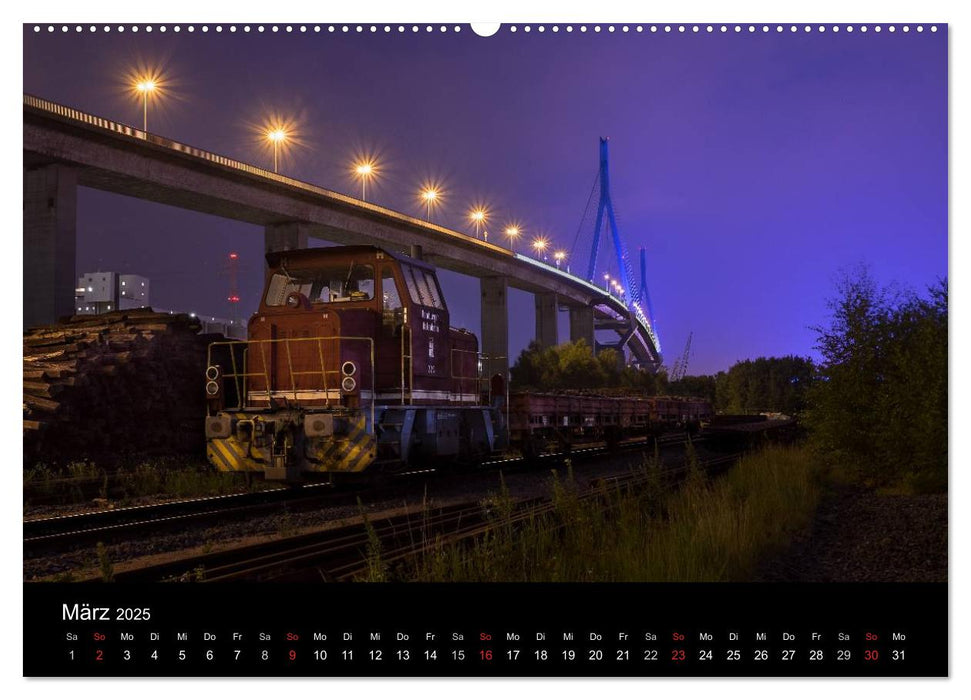 Der Hafen Hamburg bei Tag und Nacht (CALVENDO Premium Wandkalender 2025)