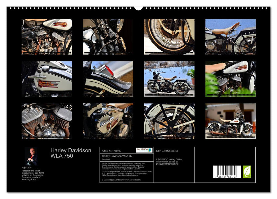 Harley Davidson WLA 750 (CALVENDO Premium Wandkalender 2025)