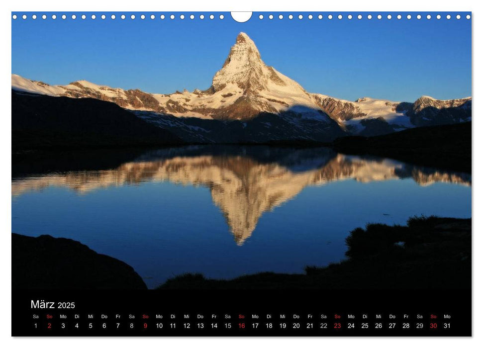 Zauber der Berge. Die Schweizer Alpen (CALVENDO Wandkalender 2025)