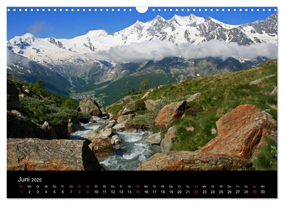 Zauber der Berge. Die Schweizer Alpen (CALVENDO Wandkalender 2025)