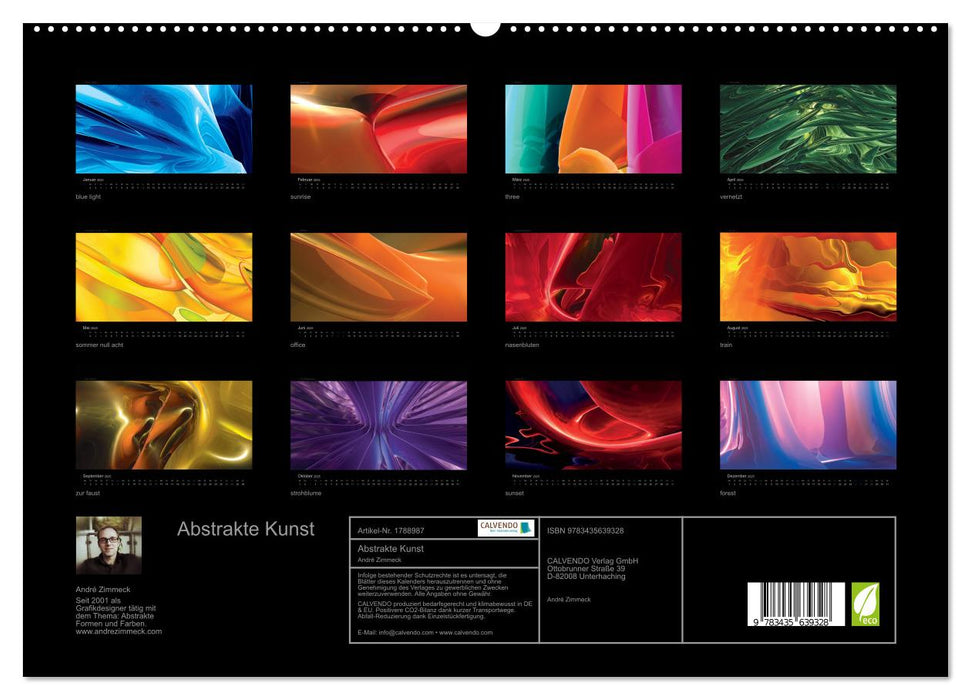 Abstrakte Kunst (CALVENDO Premium Wandkalender 2025)