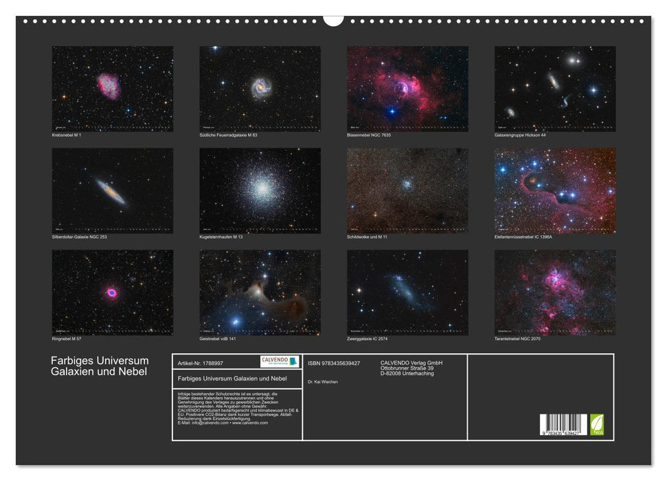 Farbiges Universum Galaxien und Nebel (CALVENDO Wandkalender 2025)