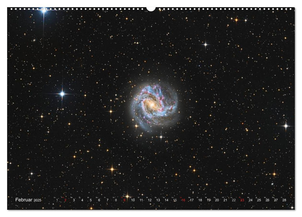 Farbiges Universum Galaxien und Nebel (CALVENDO Wandkalender 2025)