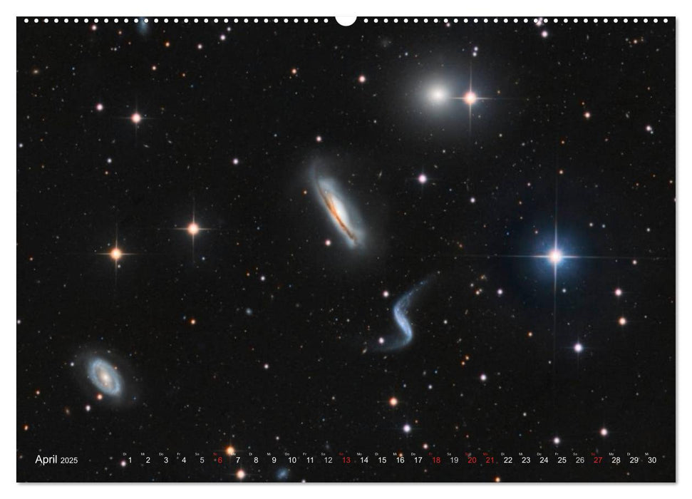 Farbiges Universum Galaxien und Nebel (CALVENDO Wandkalender 2025)