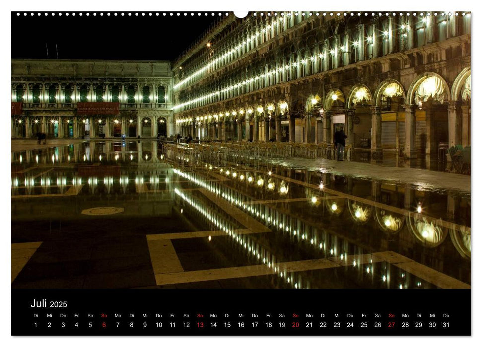 Venedig bei Nacht (CALVENDO Premium Wandkalender 2025)