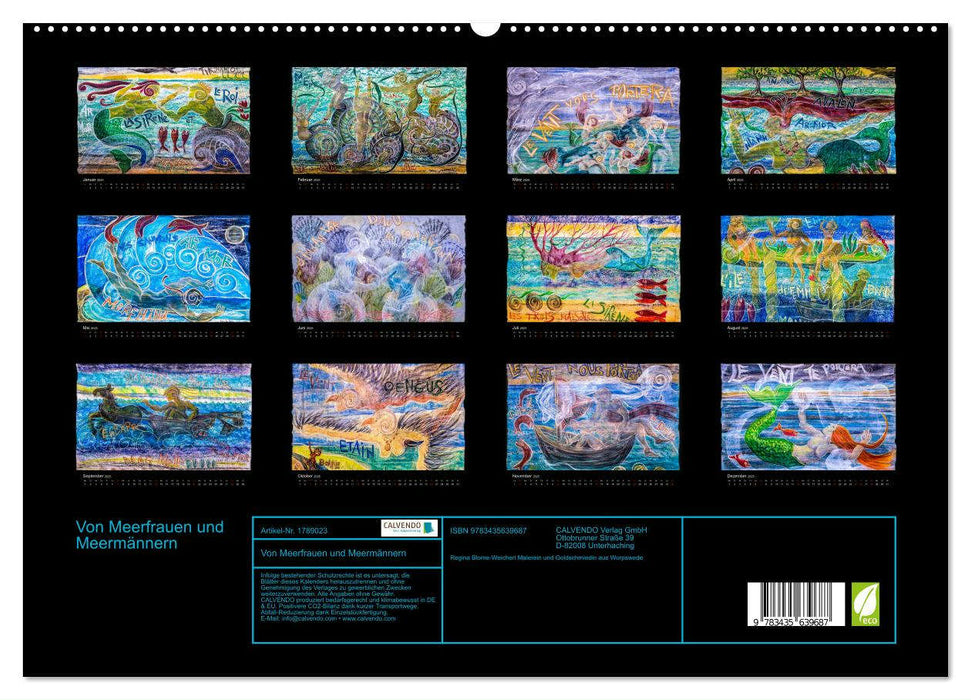 Von Meerfrauen und Meermännern (CALVENDO Premium Wandkalender 2025)