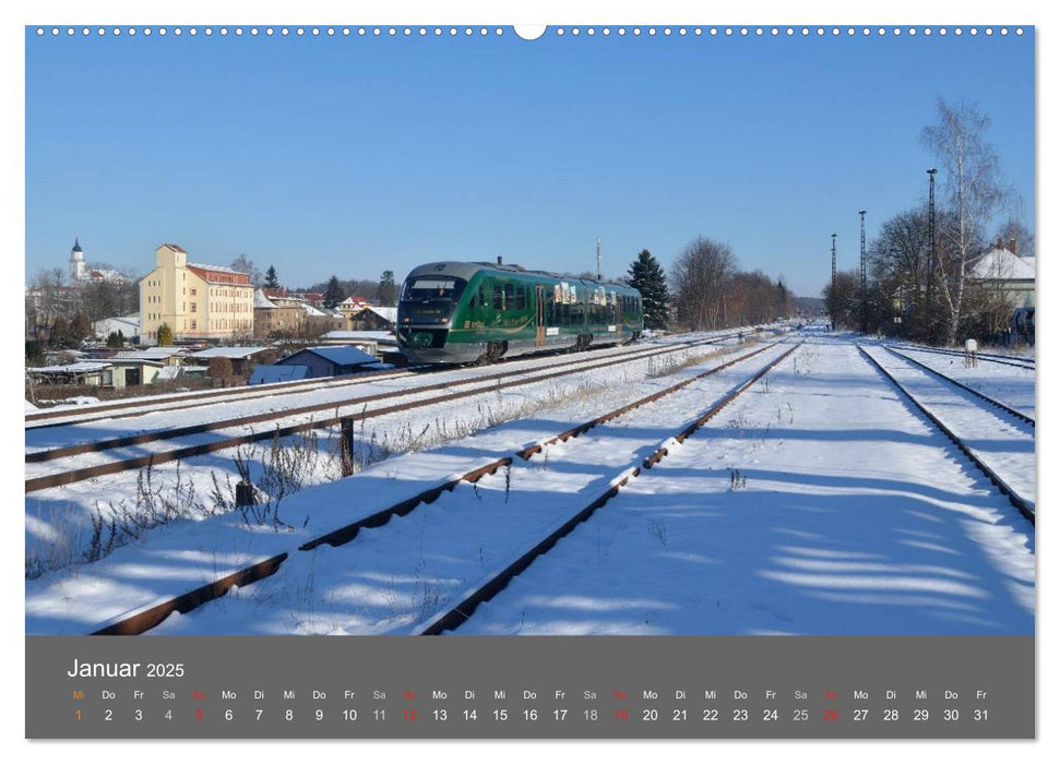 Eisenbahn Kalender 2025 - Oberlausitz und Nachbarländer (CALVENDO Premium Wandkalender 2025)