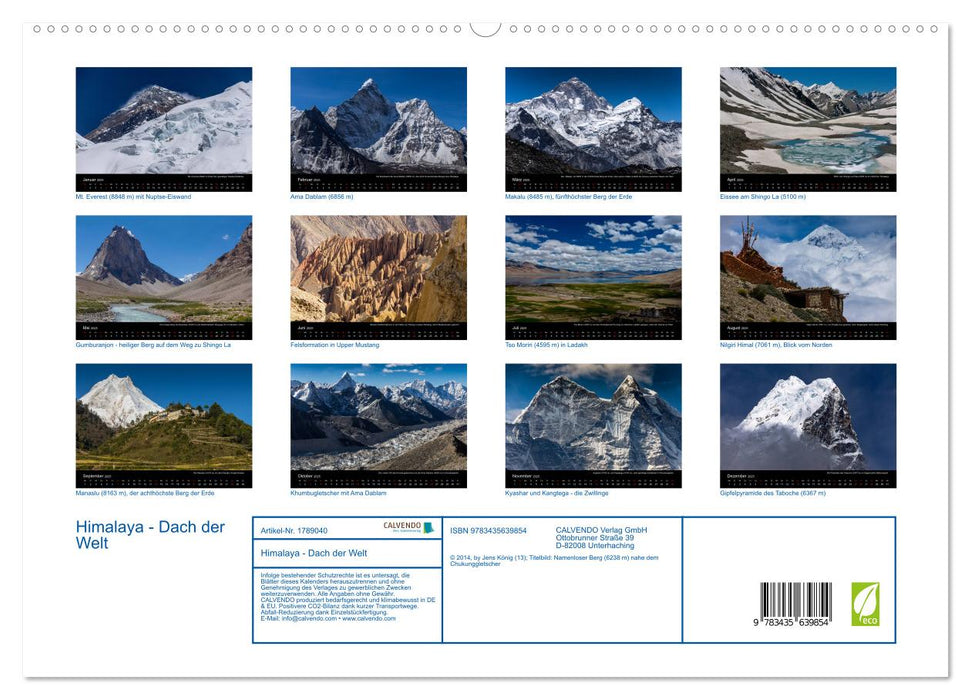 Himalaya - Dach der Welt (CALVENDO Premium Wandkalender 2025)