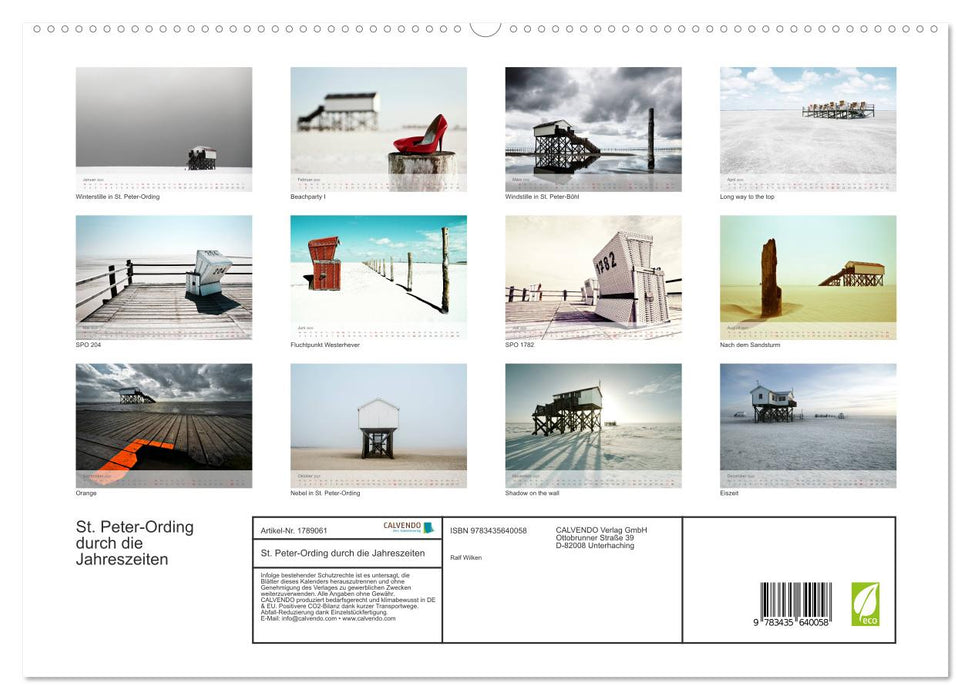 St. Peter-Ording durch die Jahreszeiten (CALVENDO Premium Wandkalender 2025)