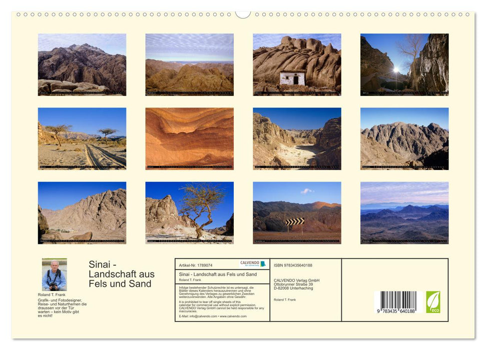 Sinai - Landschaft aus Fels und Sand (CALVENDO Premium Wandkalender 2025)