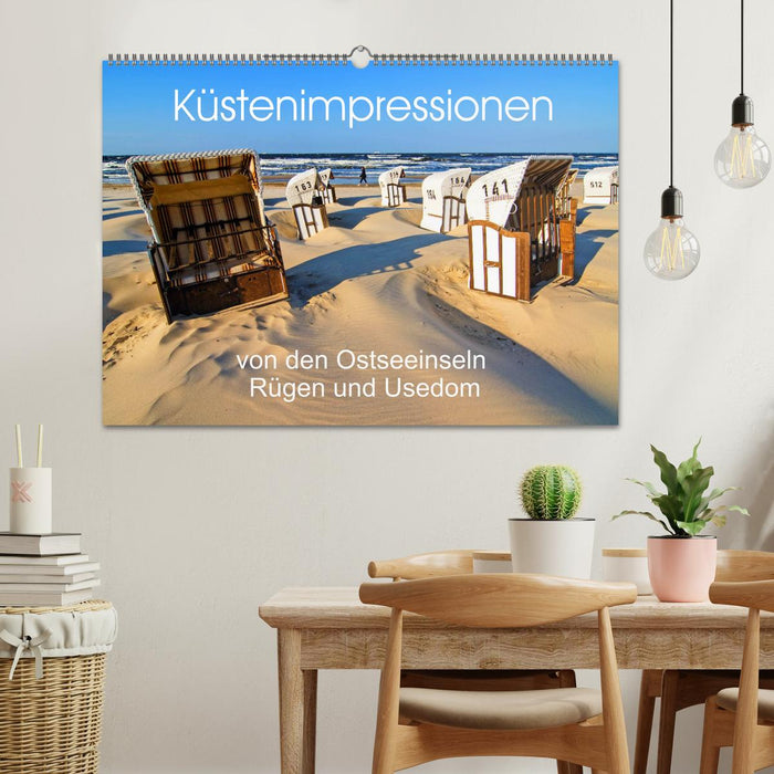 Küstenimpressionen von den Ostseeinseln Rügen und Usedom (CALVENDO Wandkalender 2025)