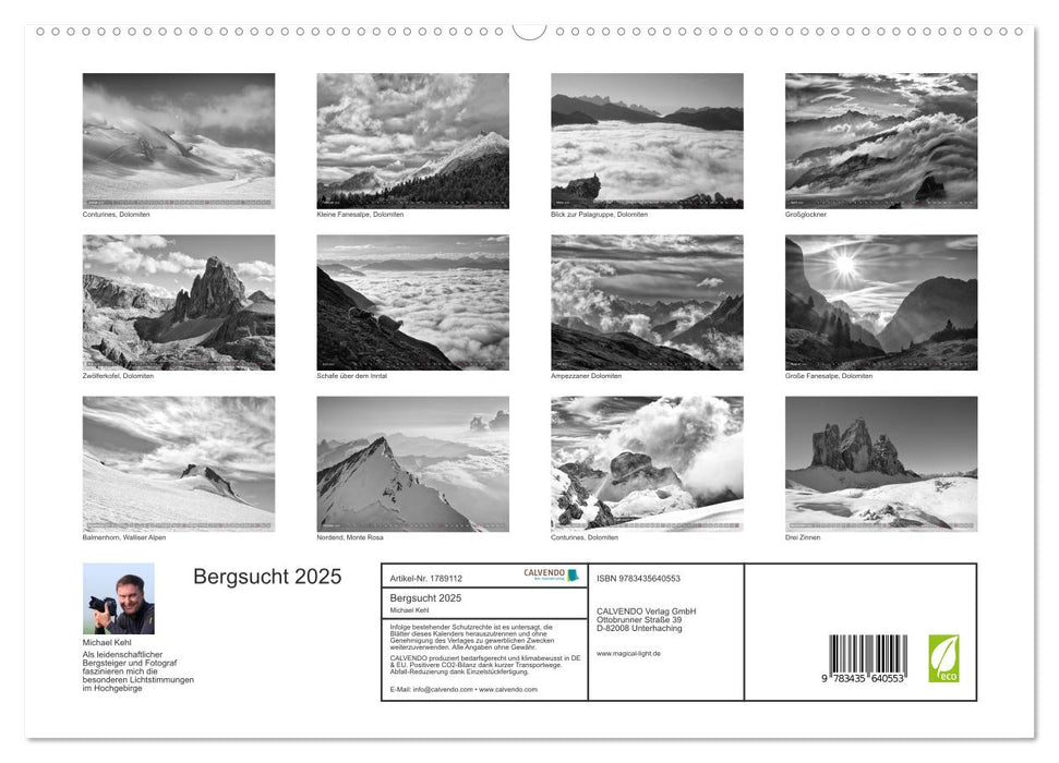 Bergsucht 2025 (CALVENDO Premium Wandkalender 2025)