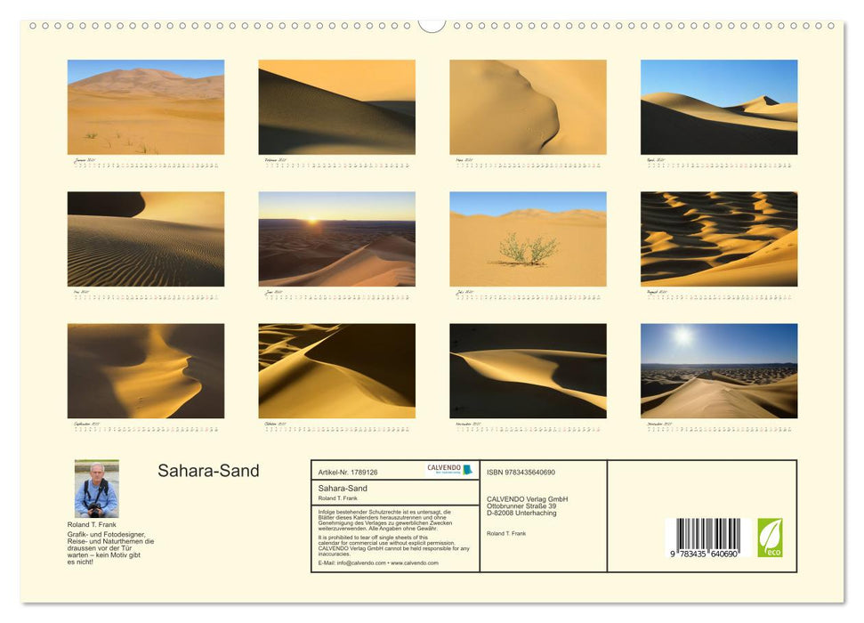 Sahara-Sand (CALVENDO Premium Wandkalender 2025)