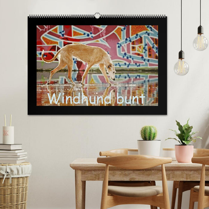 Windhund bunt (CALVENDO Wandkalender 2025)