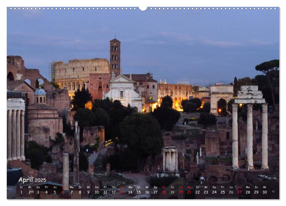 Rom bei Nacht (CALVENDO Wandkalender 2025)