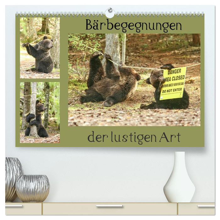 Bärbegegnungen der lustigen Art (CALVENDO Premium Wandkalender 2025)