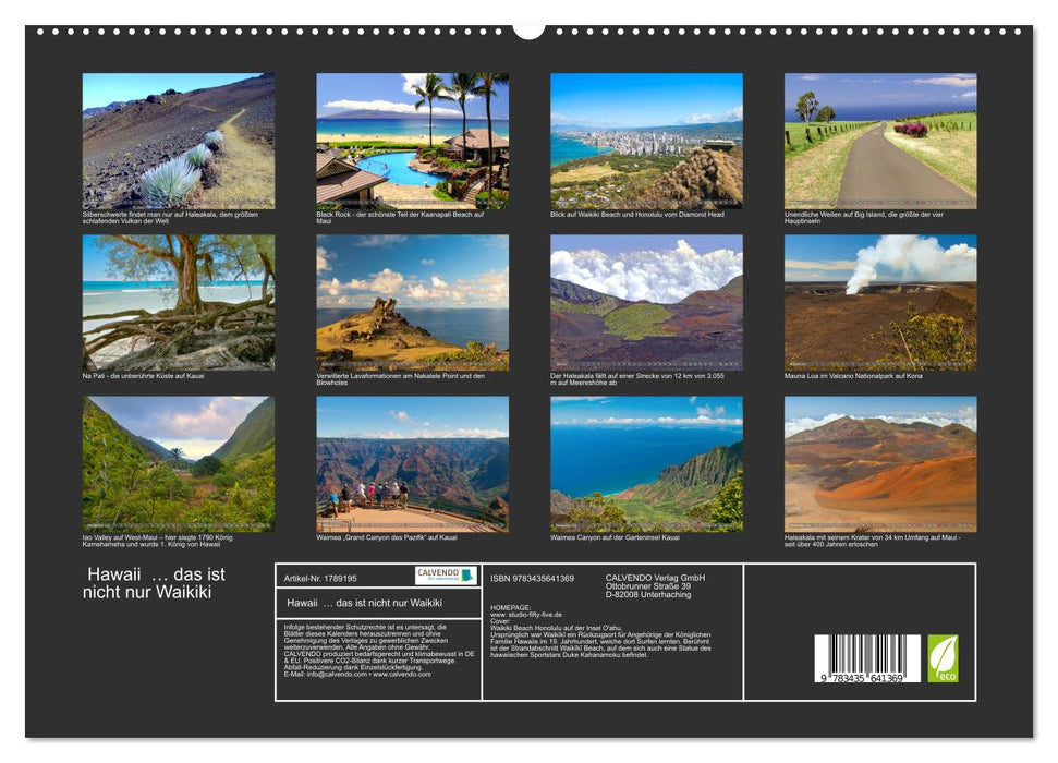 Hawaii … das ist nicht nur Waikiki (CALVENDO Premium Wandkalender 2025)