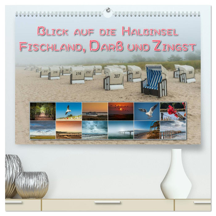 Blick auf die Halbinsel Fischland, Darß und Zingst (CALVENDO Premium Wandkalender 2025)