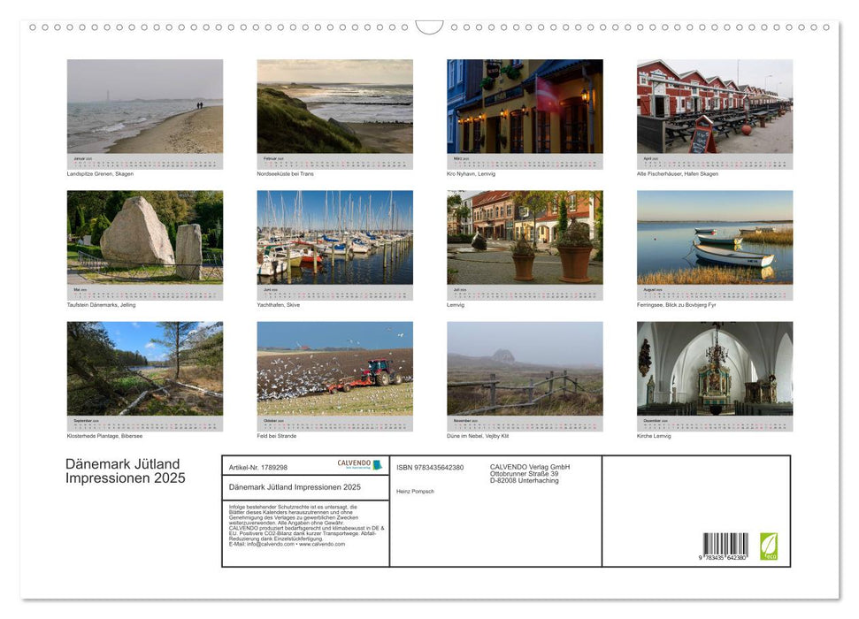 Dänemark Jütland Impressionen 2025 (CALVENDO Wandkalender 2025)