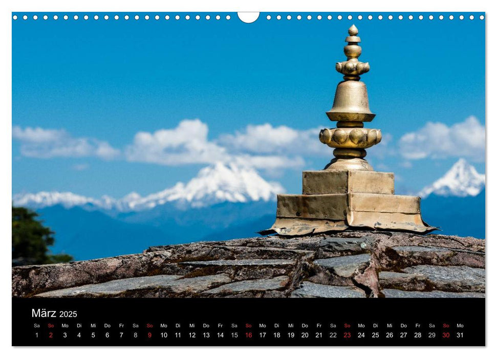 Bhutan - Reise durch das Land des Donnerdrachens (CALVENDO Wandkalender 2025)