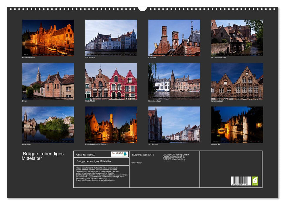 Brügge Lebendiges Mittelalter (CALVENDO Wandkalender 2025)