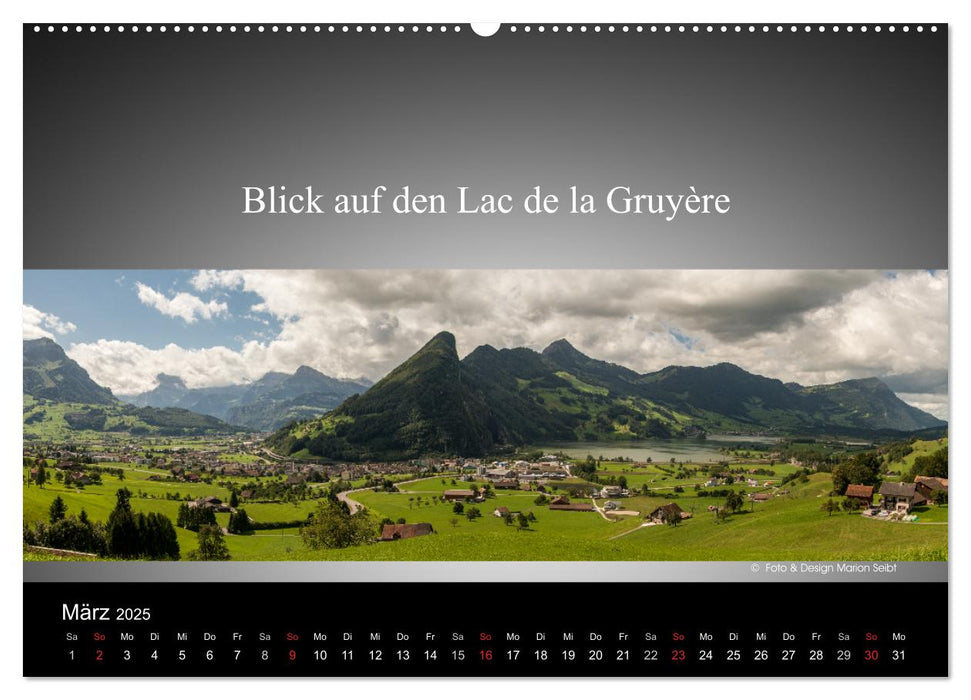 Panorama Schweiz (CALVENDO Premium Wandkalender 2025)