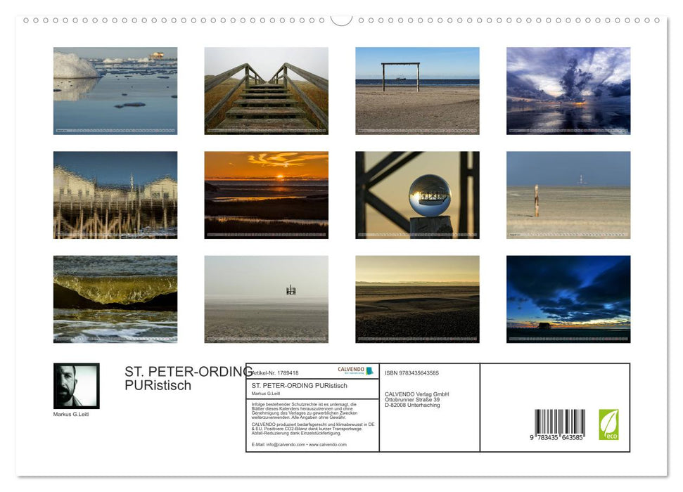 ST. PETER-ORDING PURistisch (CALVENDO Premium Wandkalender 2025)