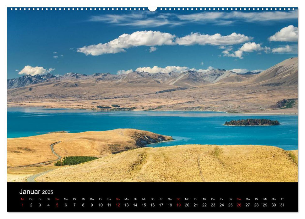 South Island - Neuseelands Südinsel (CALVENDO Wandkalender 2025)