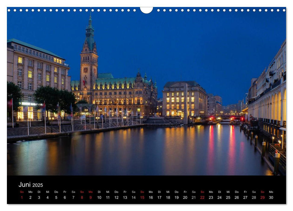 Deutsche Städte - Impressionen zur Blauen Stunde (CALVENDO Wandkalender 2025)