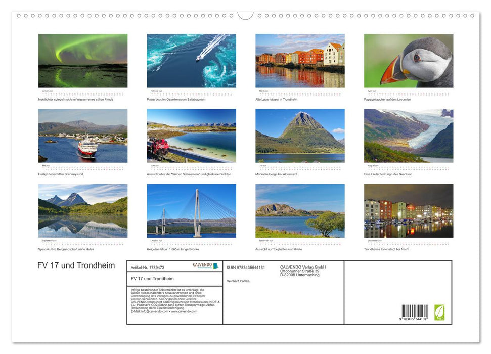 FV 17 und Trondheim (CALVENDO Wandkalender 2025)