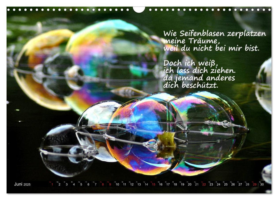 Poesie in Seifenblasen (CALVENDO Wandkalender 2025)