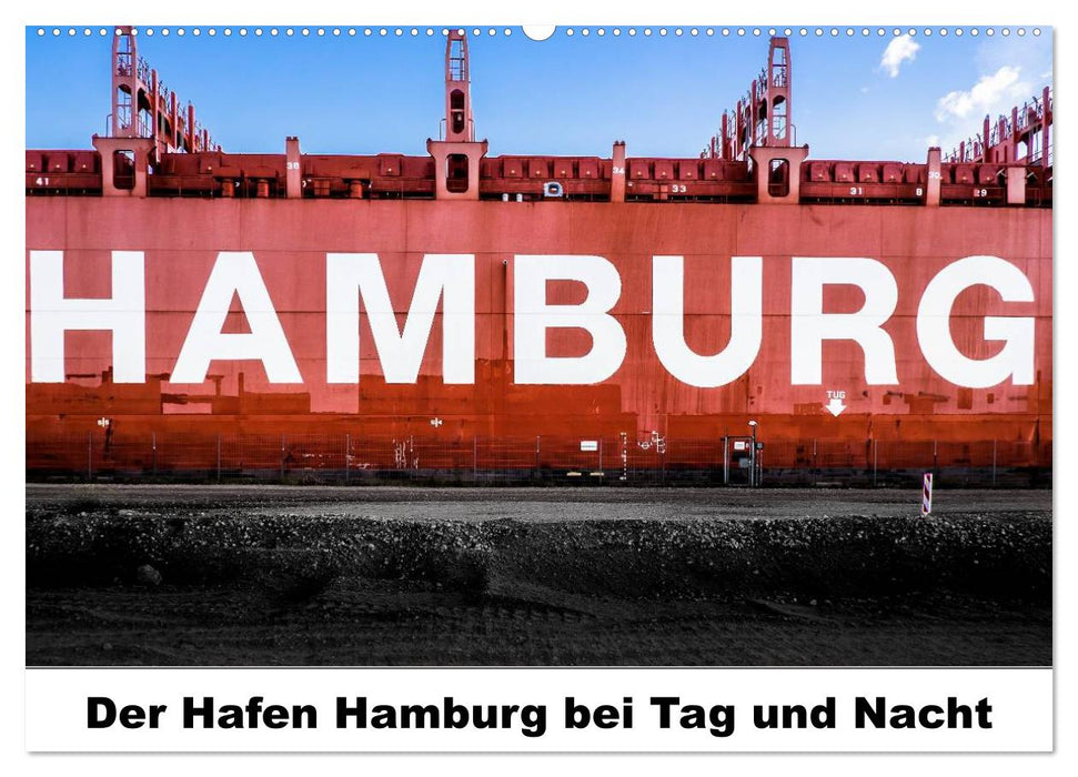 Der Hafen Hamburg bei Tag und Nacht (CALVENDO Wandkalender 2025)