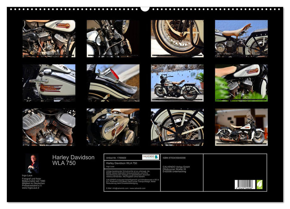 Harley Davidson WLA 750 (CALVENDO Wandkalender 2025)