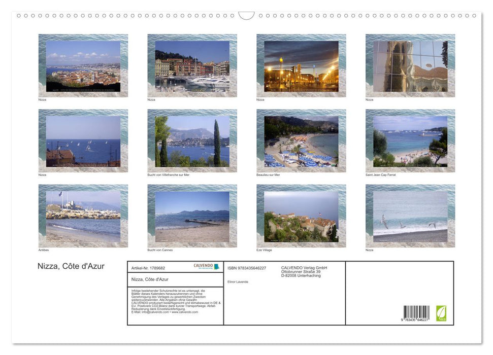 Nizza, Côte d'Azur (CALVENDO Wandkalender 2025)